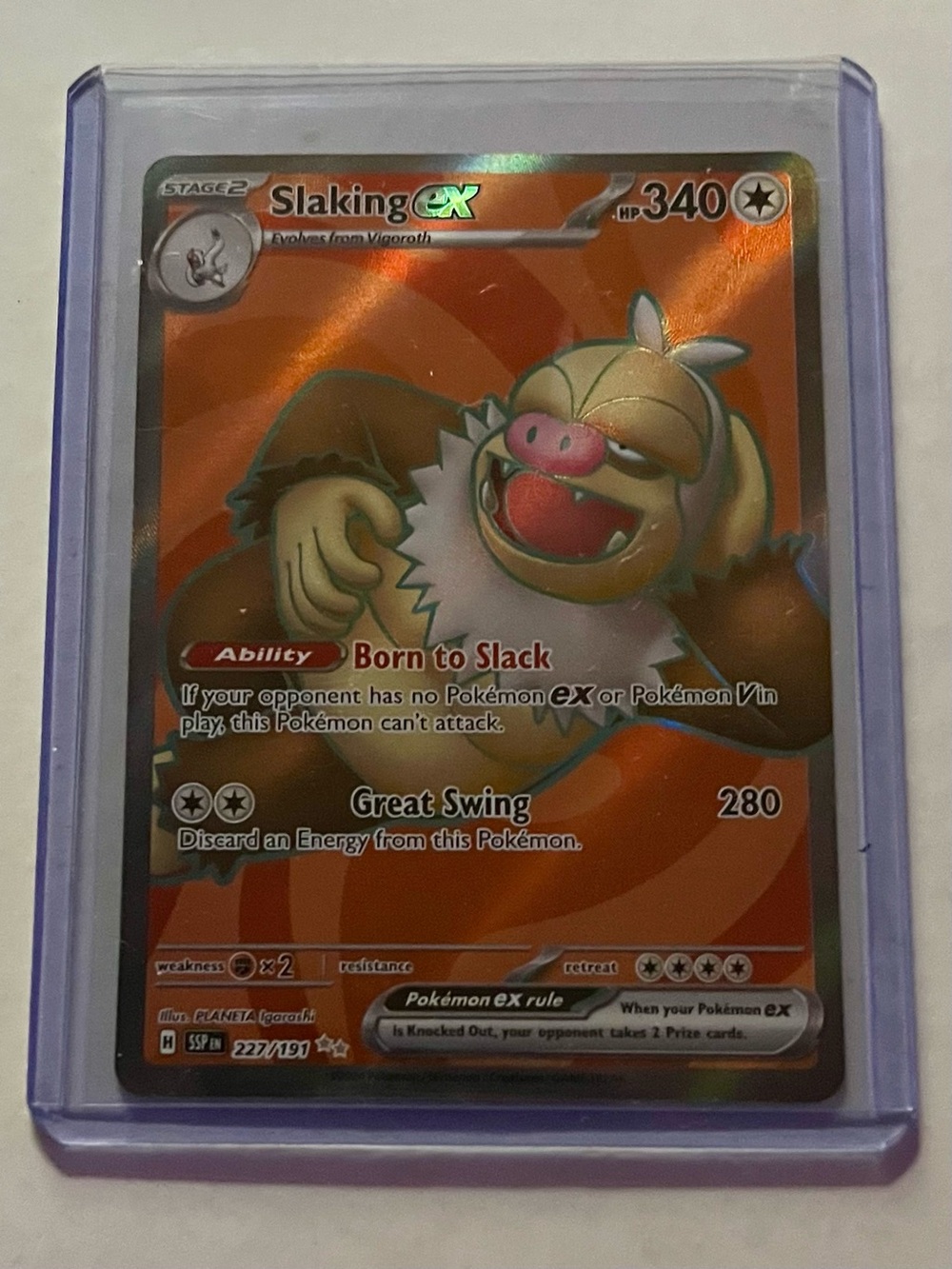 Pokemon Slaking EX Holographic Double Rare
